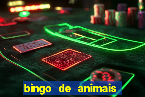 bingo de animais para educa??o infantil