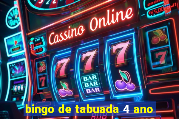 bingo de tabuada 4 ano